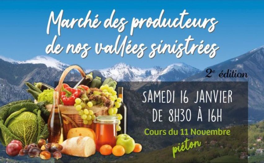 2ème marché des producteurs des vallées sinistrées, Cagnes, 16 janvier 2021