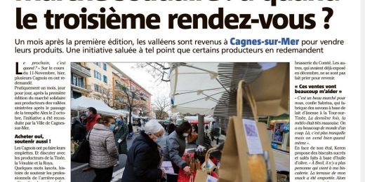Marché des producteurs des vallées sinistrées