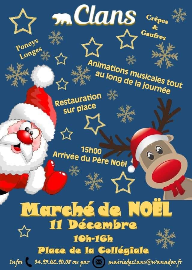 Marché de Noël de Clans, 11 décembre 2022
