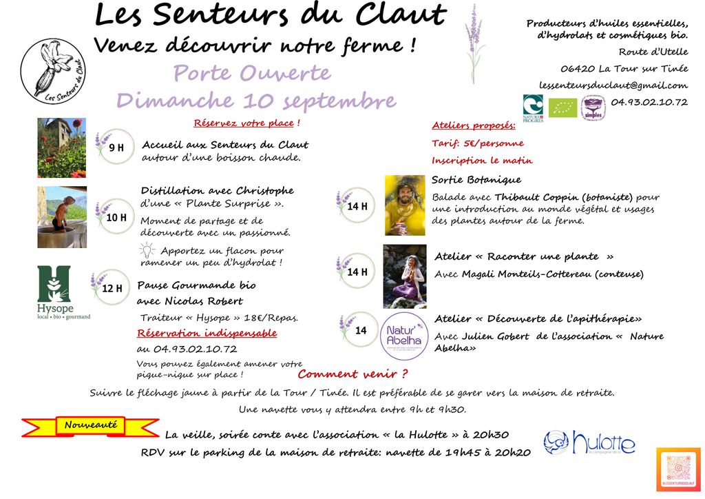 Portes ouvertes : programme du 10 septembre 2023