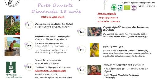 Portes ouvertes : programme du 18 août 2024